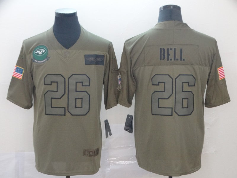 Men's New York Jets Le'Veon Bell #26 Brown Game Jersey1
