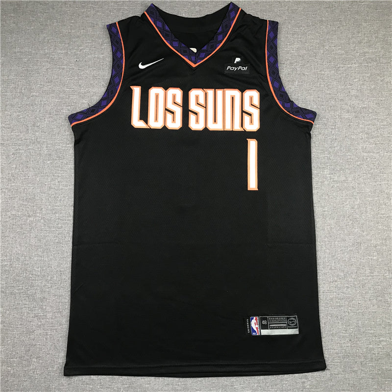 Men's Phoenix Suns Devin Booker #1 Black Replica Jersey1 - City Edition