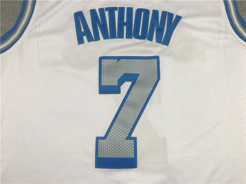Men's Los Angeles Lakers Carmelo Anthony White Swingman Jersey1 - City Edition