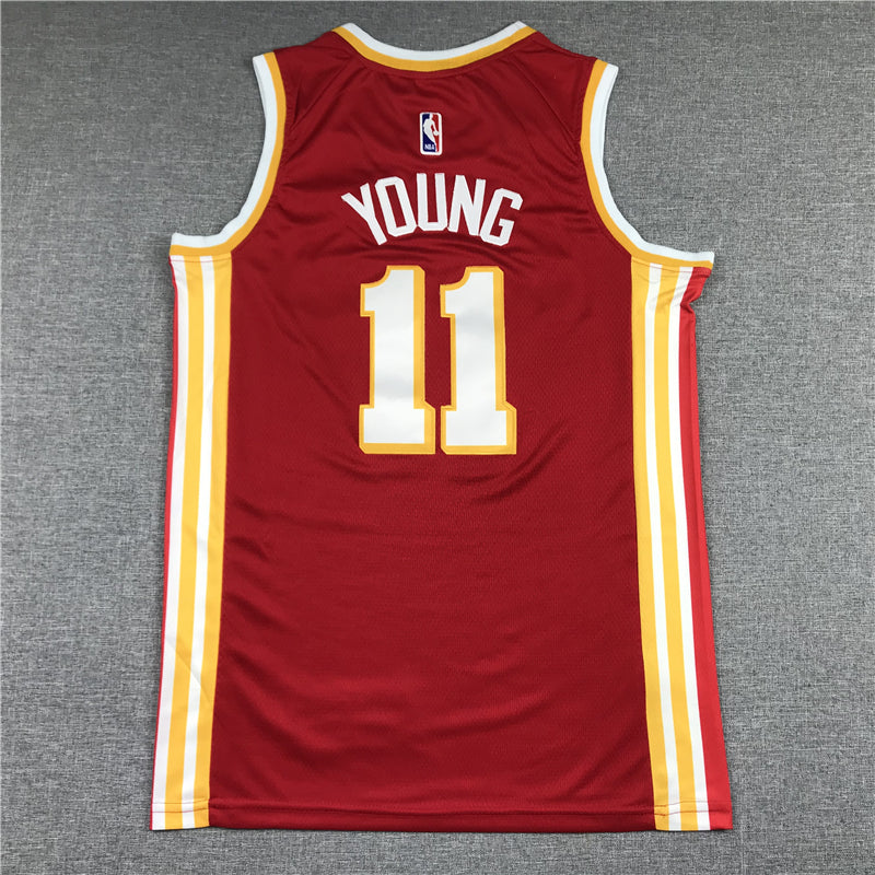 Men's Atlanta Hawks Trae Young #11 Red 2019/20 Swingman Jersey1