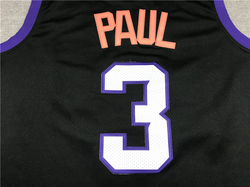 Men's Phoenix Suns Chris Paul #3 Black 2020/21 Swingman Jersey1