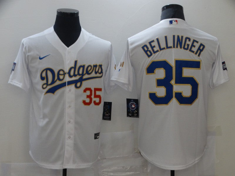 Men's Los Angeles Dodgers Cody Bellinger #35 White Fashion Stitched Jersey1