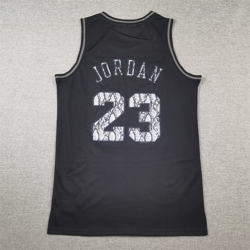 Men's Chicago Bulls Michael Jordan #23 Black 1997/98 Hardwood Classics Authentic Jersey1