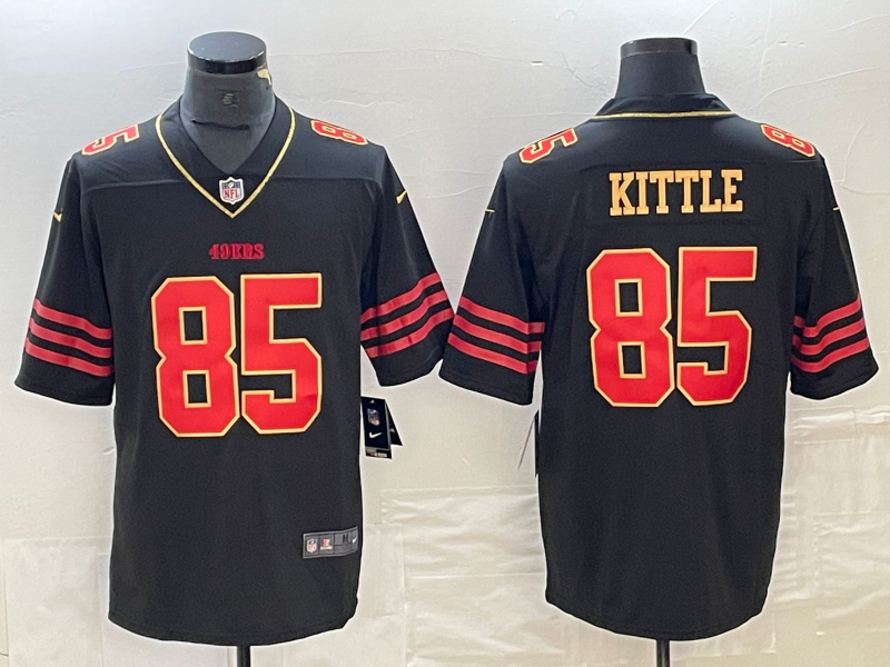 Men's San Francisco 49ers George Kittle #85 Black Vapor F.U.S.E. Limited Jersey1