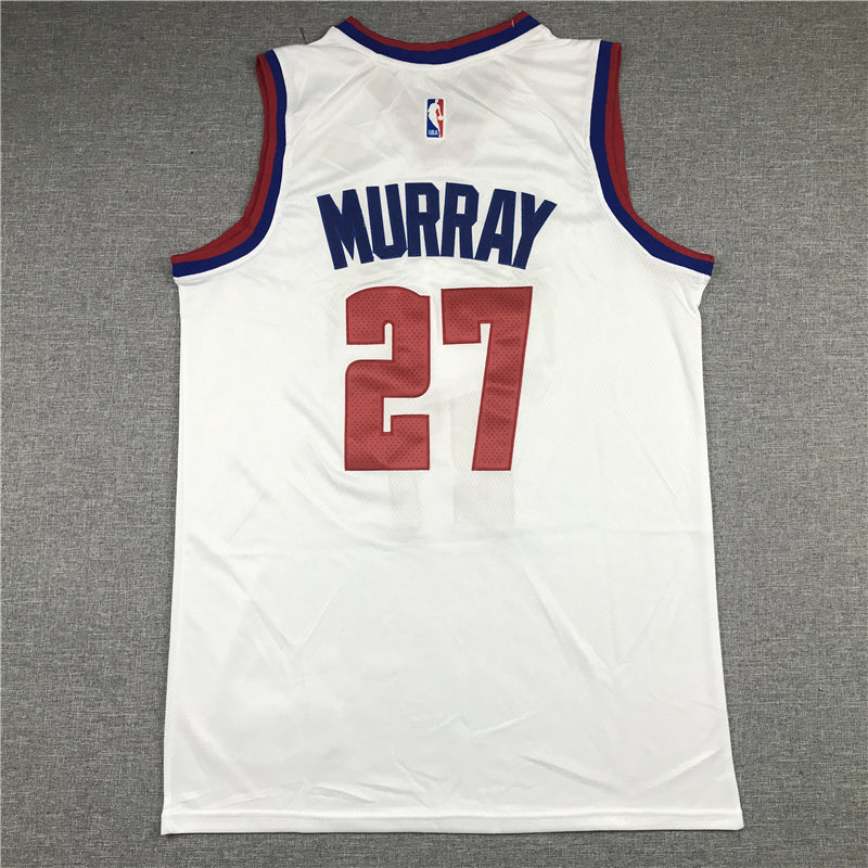 Men's Denver Nuggets Jamal Murray #27 White 2020/21 Swingman Player Jersey1