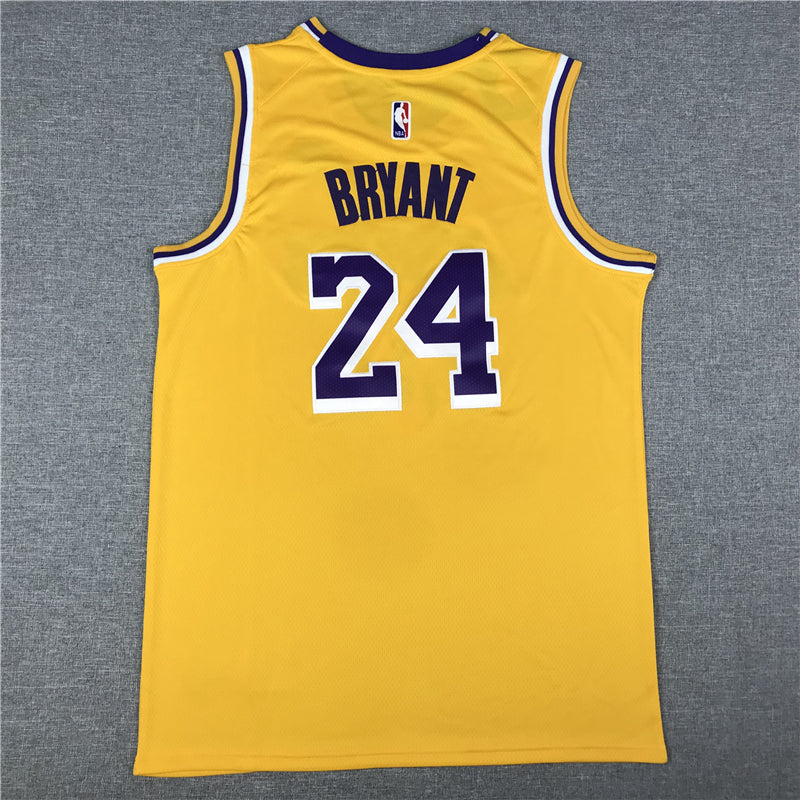 Men's Los Angeles Lakers Kobe Bryant #8-24 Yellow Swingman Player Jersey1
