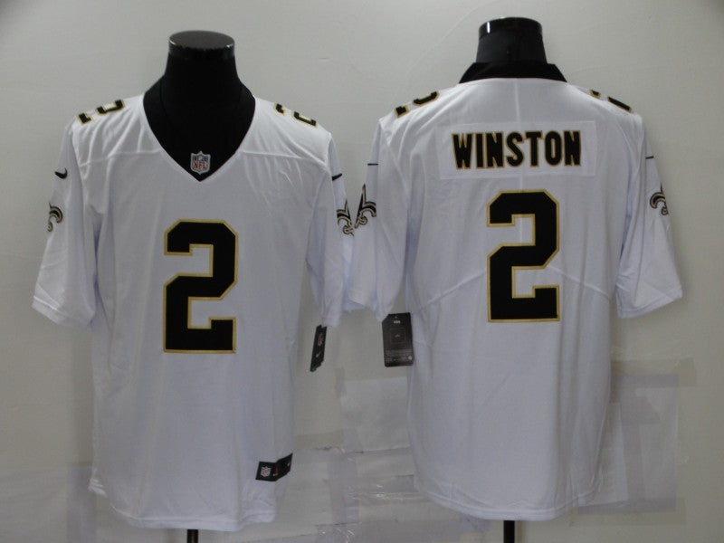 Men's New Orleans Saints Jameis Winston #2 White Game Jersey1
