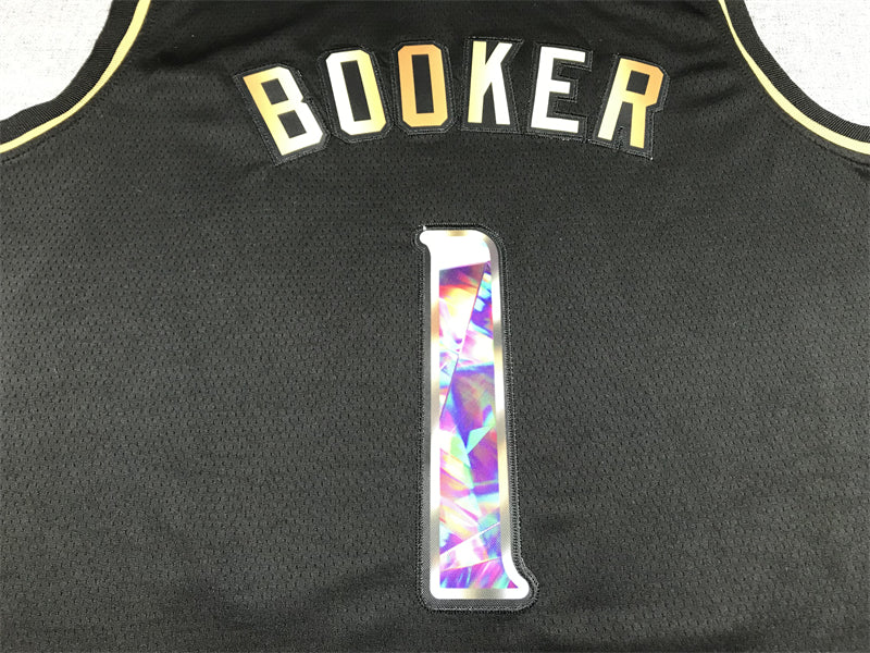 Men's Phoenix Suns Devin Booker #1 Black Swingman Player Jersey1