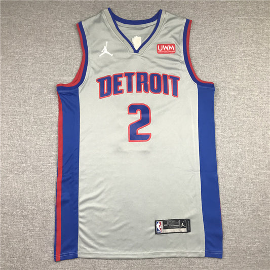 Men's Detroit Pistons Cade Cunningham Gray 2021/22 Swingman Player Jersey1