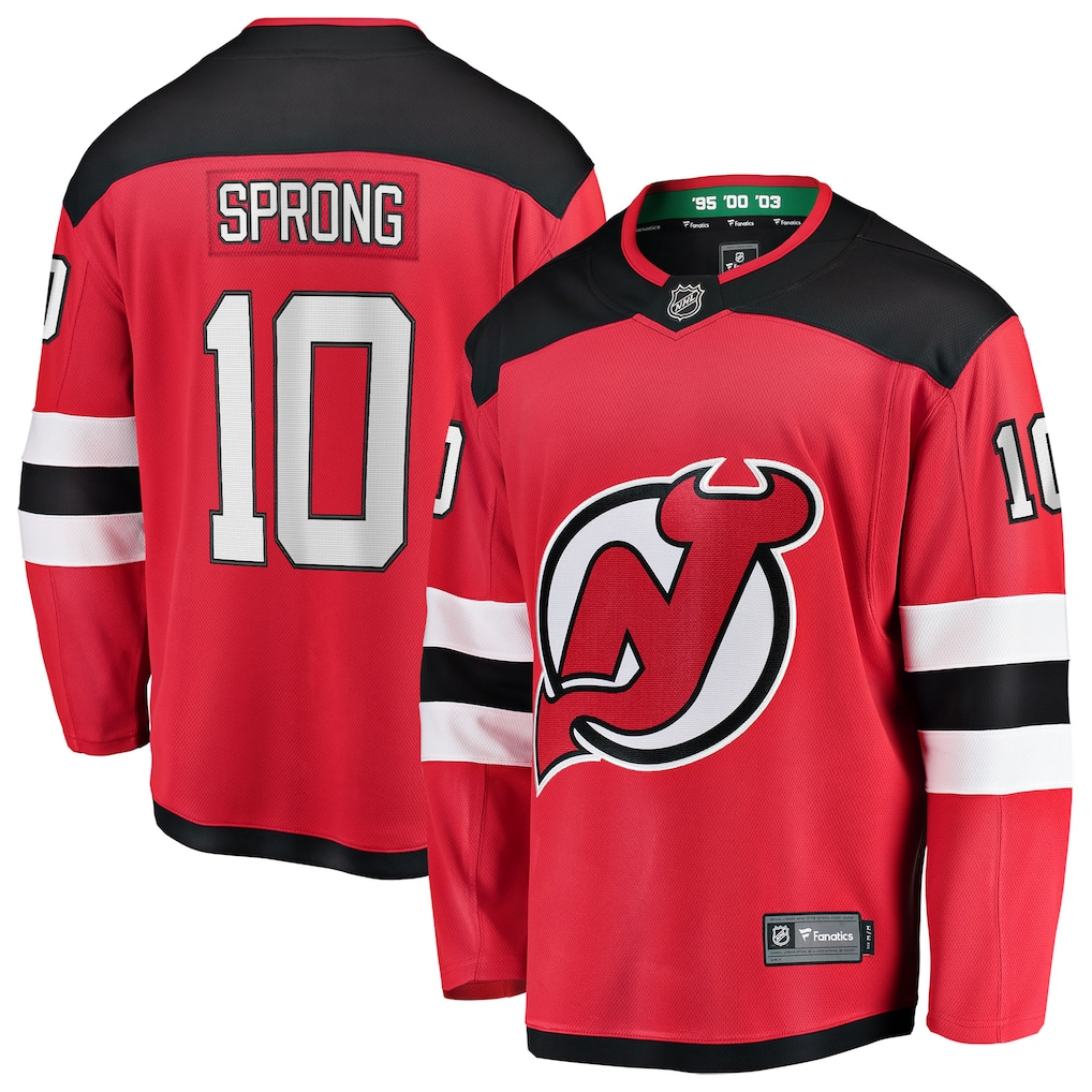 Daniel Sprong #10 New Jersey Devils Red Home Breakaway Jersey - JerseysFreak