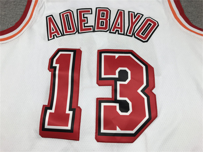 Men's Miami Heat Bam Adebayo #13 White 2022/23 Swingman Jersey1 - Classic Edition