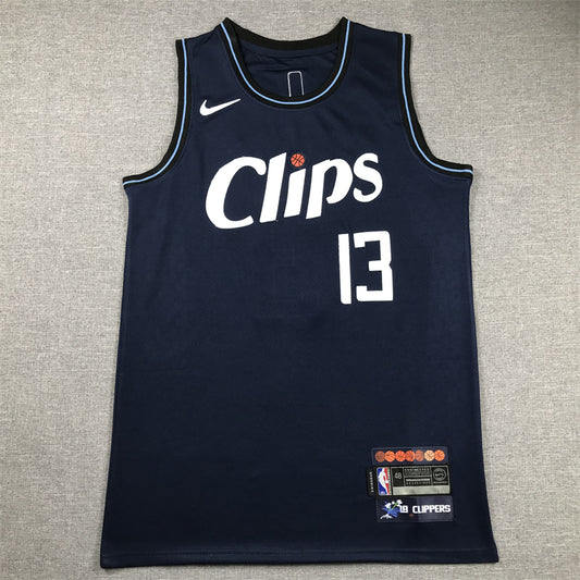 Men's LA Clippers Paul George #13 Navy 2023/24 Swingman Jersey1 - City Edition