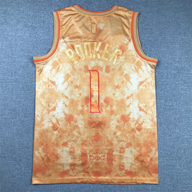 Men's Phoenix Suns Devin Booker #1 Orange Select Series Swingman Jersey1