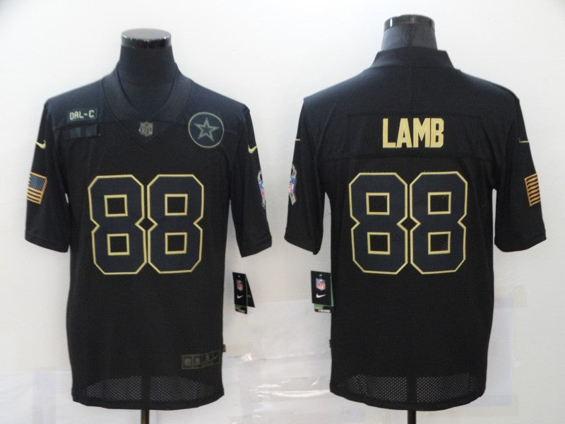 Men's Dallas Cowboys #88 CeeDee Lamb Black Player Game Jersey1