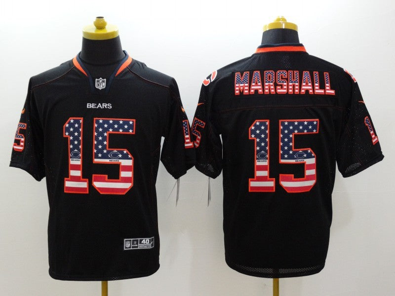 Men's Chicago Bears Brandon Marshall #15 Black Game Jersey1