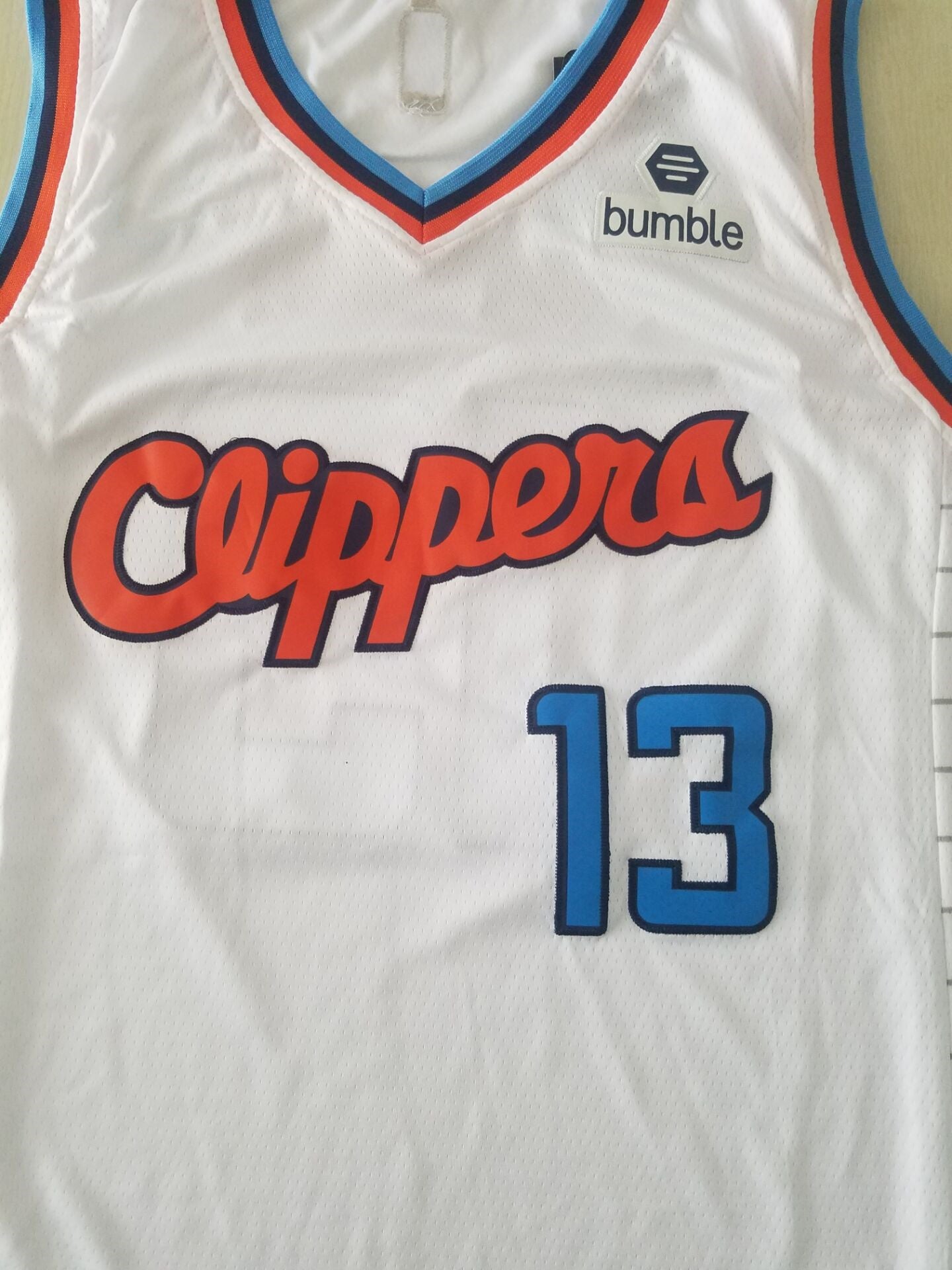 Men's LA Clippers Paul George #13 White Classics Jersey1