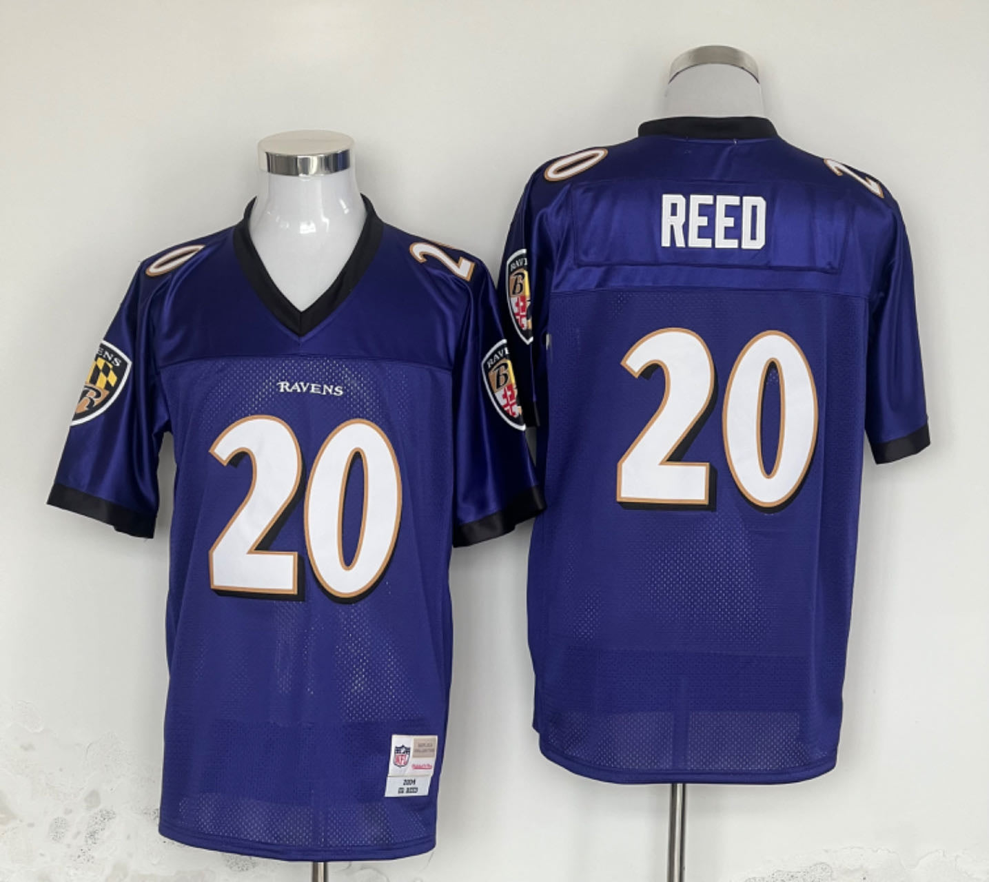 Men's Baltimore Ravens Ed Reed Mitchell & Ness Purple Legacy Replica Player Jersey1