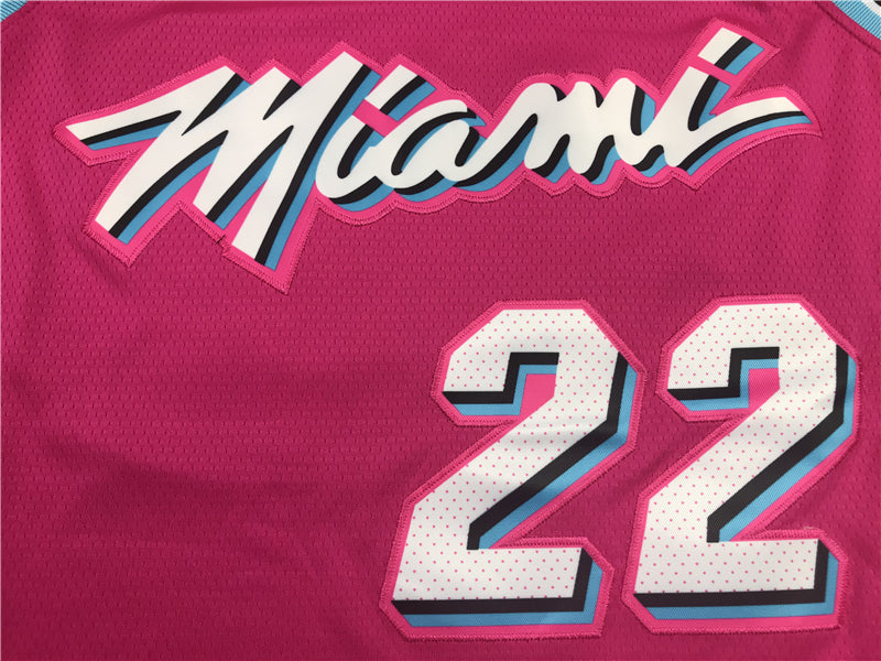 Men's Miami Heat Jimmy Butler #22 NBA Pink Swingman Jersey1