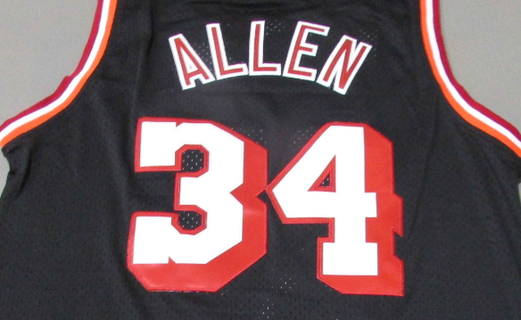 Men's Miami Heat Ray Allen Black 2012-13 Hardwood Classics Swingman Jersey1
