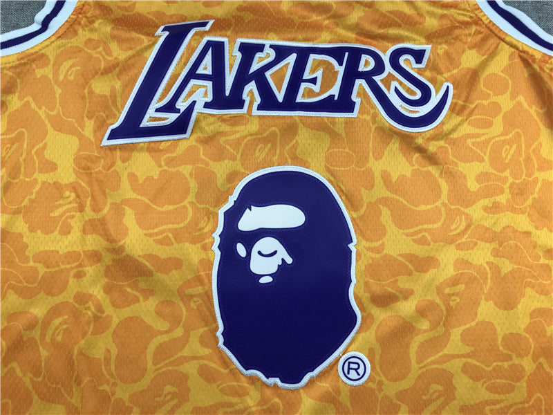Men's Los Angeles Lakers LeBron James #23 NBA Orange Swingman Jersey1