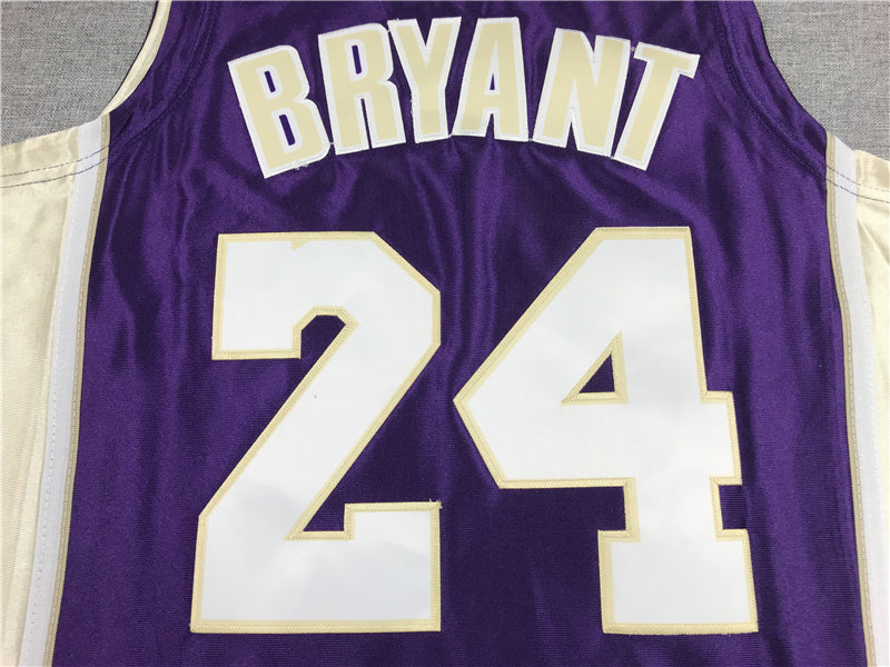 Men's Los Angeles Lakers Kobe Bryant Hall of Fame Purple Hardwood Classics Jersey1