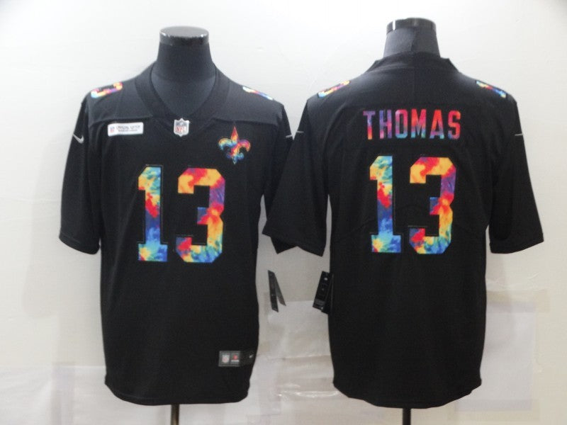 Men's New Orleans Saints Michael Thomas #13 Black Game Player Jersey1