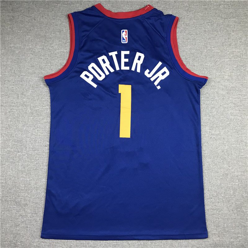 Men's Denver Nuggets Michael Porter Jr. Blue 2023 Fast Break Replica Jersey1