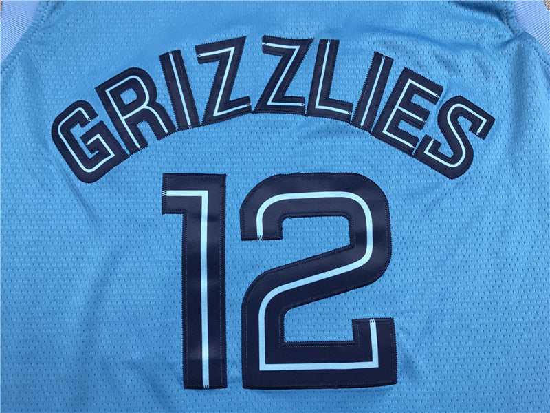 Men's Memphis Grizzlies Ja Morant #12 Blue Replica Fast Break Jersey1