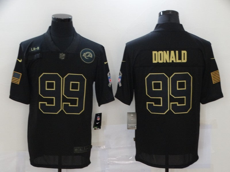 Men's Los Angeles Rams Aaron Donald #99 Black Game Player Jersey1