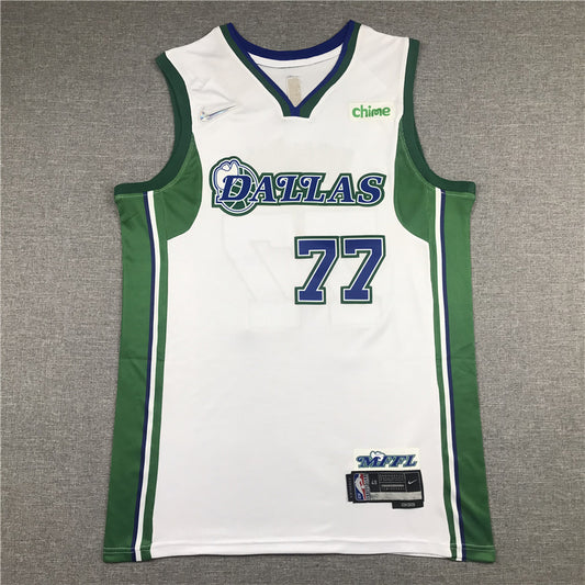 Men's Dallas Mavericks Luka Doncic White 2021/22 Swingman Jersey1 - City Edition