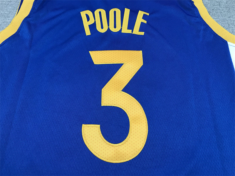 Men's Golden State Warriors Jordan Poole #3 Royal 2022/23 Fast Break Replica Player Jersey1 - Icon Edition
