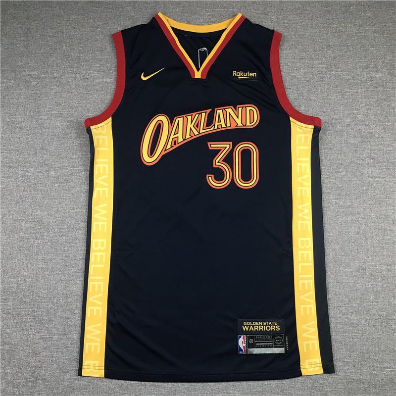 Men's Golden State Warriors Stephen Curry Navy Classics Jersey1 City Edition