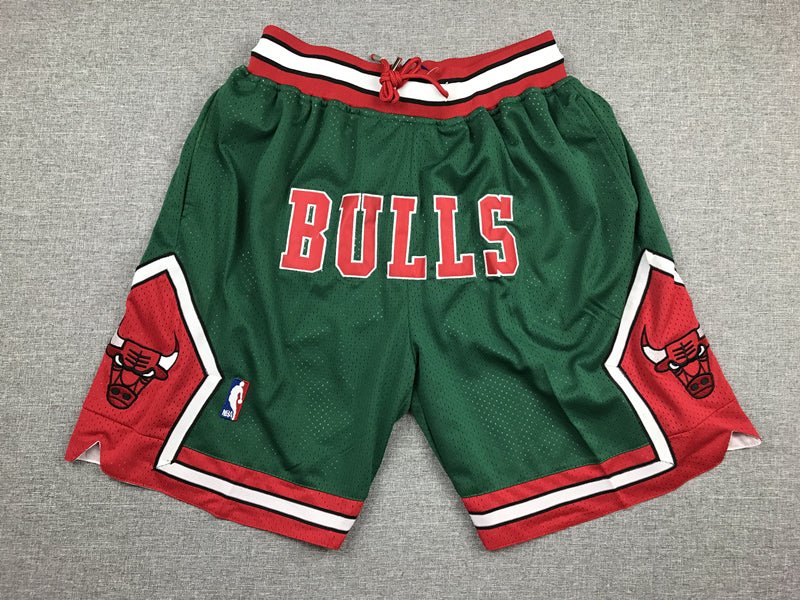 Men's Chicago Bulls Green Basketball Shorts1