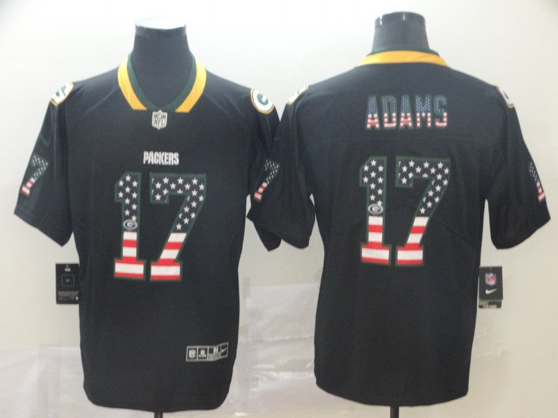 Men's Green Bay Packers Davante Adams #17 Black Alternate Game Jersey1