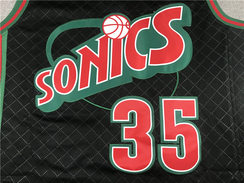 Men's Seattle SuperSonics Kevin Durant 2007-08 Black Hardwood Classics Swingman Jersey