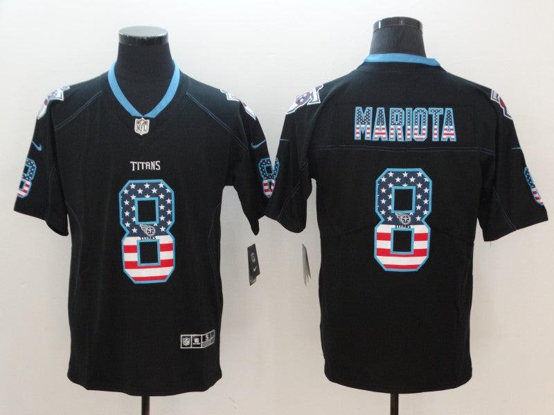 Men's Tennessee Titans Marcus Mariota #8 Black Alternate Game Jersey1
