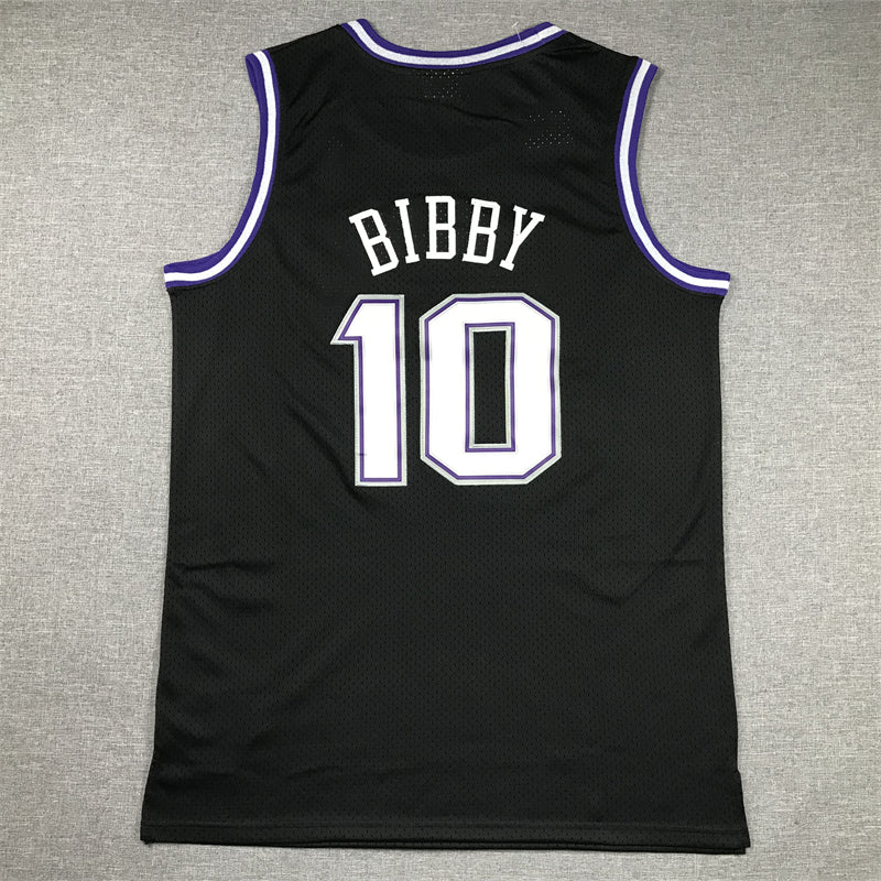 Men's Sacramento Kings Domantas Sabonis #10 Black Hardwood Classics Swingman Jersey1