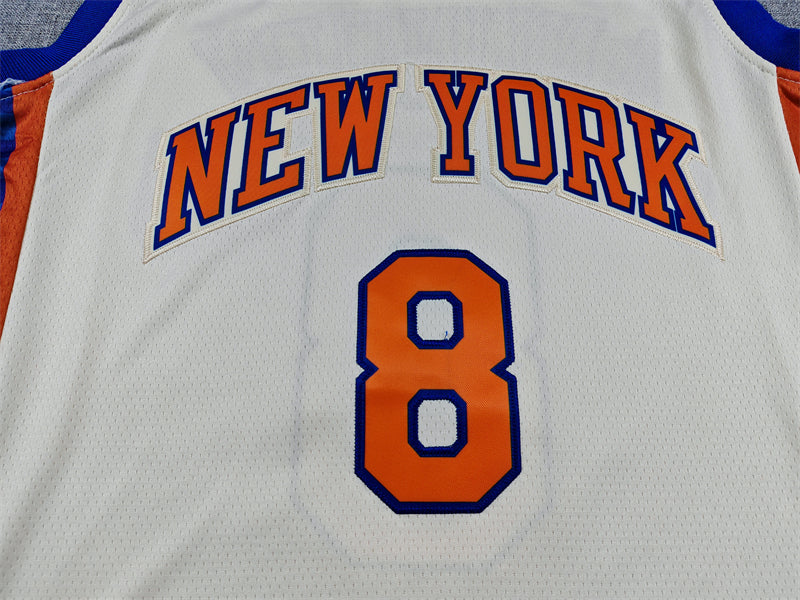 Men's New York Knicks OG Anunoby #8 Cream 2025/26 Game Jersey - City Edition