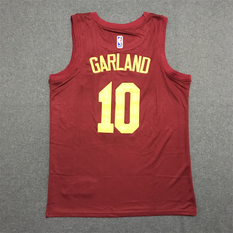 Men's Cleveland Cavaliers Darius Garland #10 Wine Swingman Jersey1 - Icon Edition
