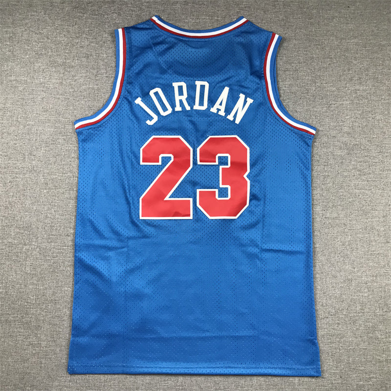 Men's 93 All Star Chicago Bulls Michael Jordan Blue Hardwood Classics Swingman Jersey1
