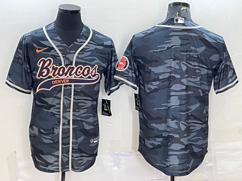 Men's Denver Broncos Grey Camouflage Blank Jersey1
