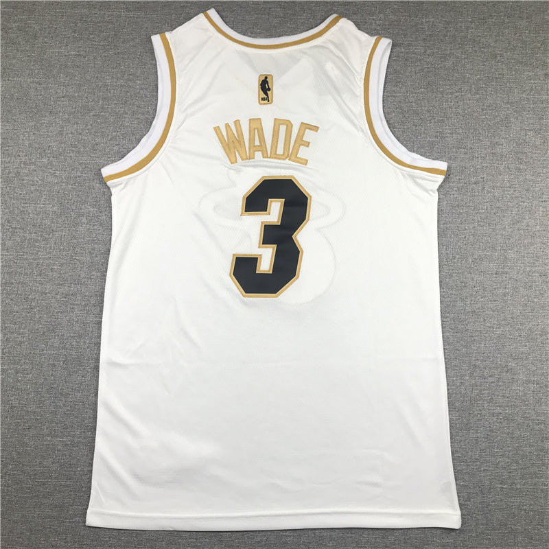 Men's Miami Heat Dwyane Wade #3 White Swingman Player Jersey1