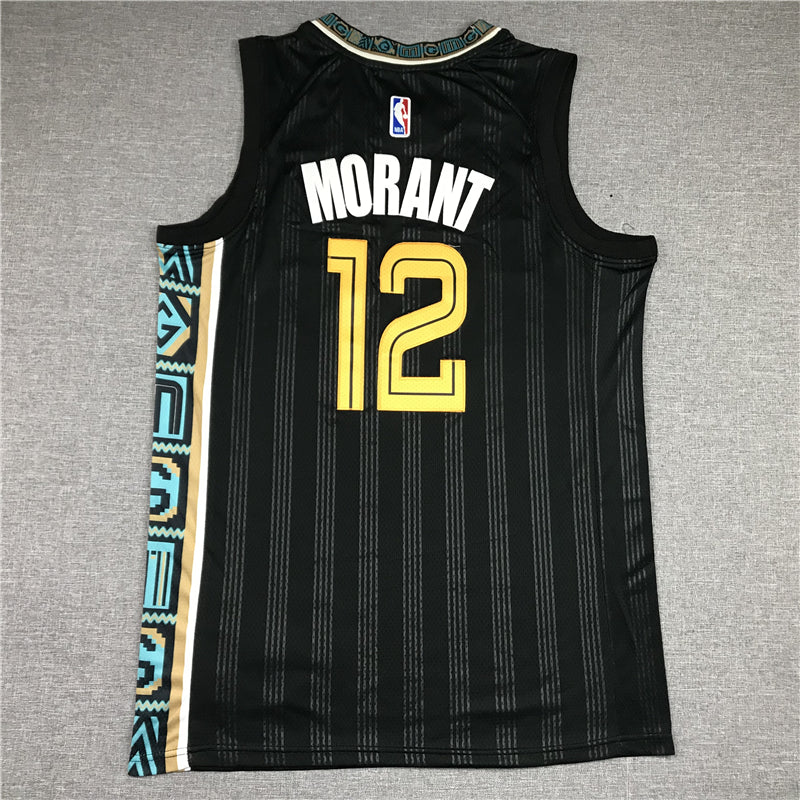 Men's Memphis Grizzlies Ja Morant Black 2020/21 Swingman Jersey1 - City Edition