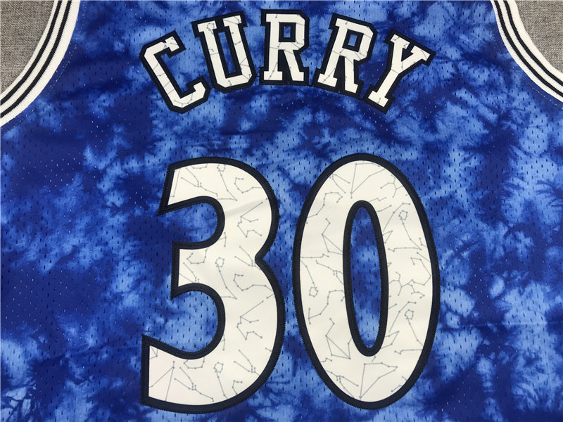 Men's Golden State Warriors Stephen Curry Mitchell & Ness Blue Swingman Jersey1