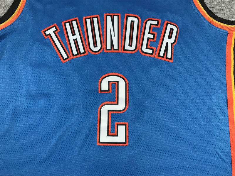 Men's Oklahoma City Thunder Shai Gilgeous-Alexander #2 Blue 2022/23 Swingman Jersey1 - Icon Edition