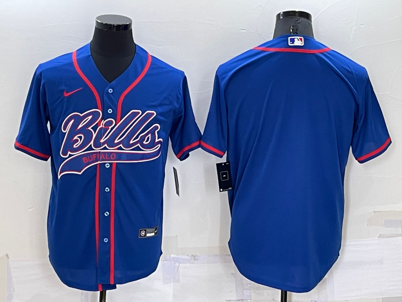 Men's Buffalo Bills Royal Blank Jersey1