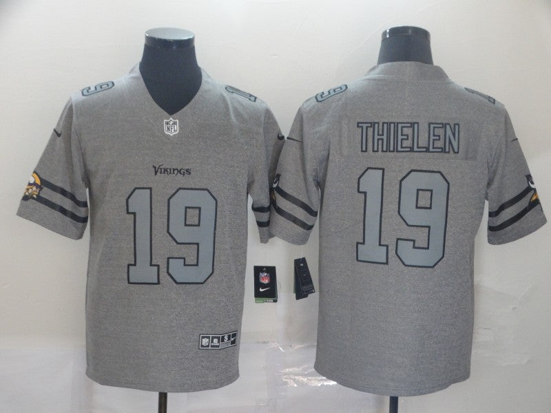 Men's Minnesota Vikings Adam Thielen #19 Gray Game Jersey1
