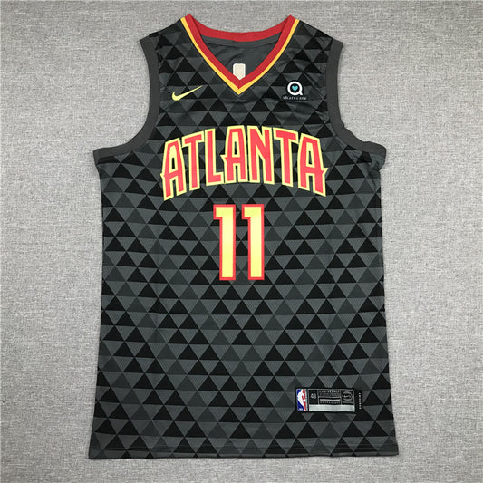 Men's Atlanta Hawks Trae Young #11 Black Swingman Jersey1