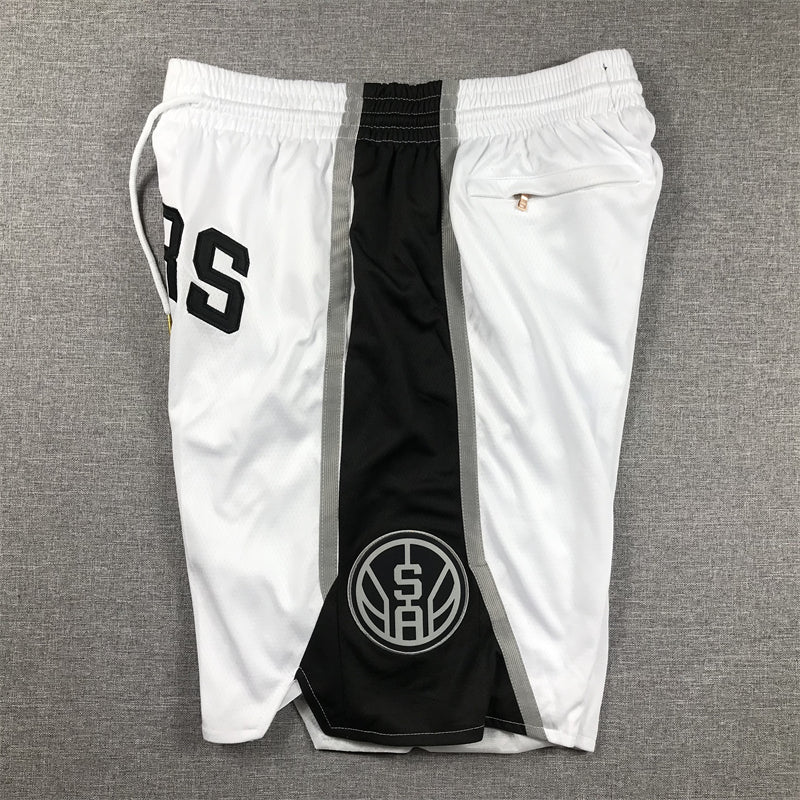 Men's San Antonio Spurs White Pocket Shorts1