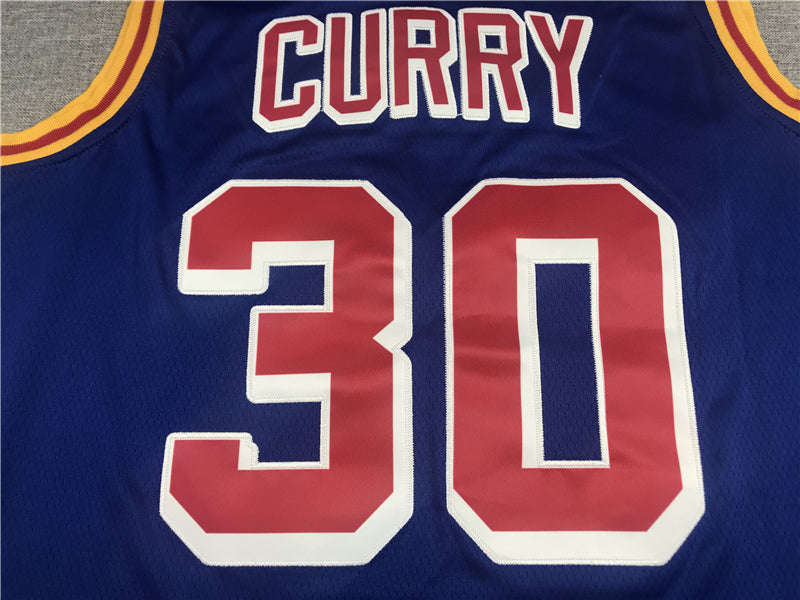 Men's Golden State Warriors Stephen Curry #30 Blue 2022 City Edition Jersey1